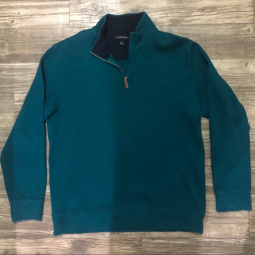 LANDS’END Men’s Quarter Zip Sweater